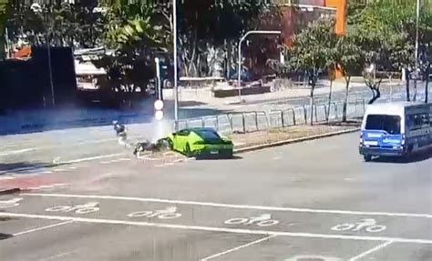 VÍDEO: Motorista de Lamborghini persegue ladrão e bate carro 